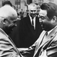 Kim Il Sung, grandfather of Kim Jong-un, with Soviet premier Nikita Khrushchev after they signed a mutual-defense pact in 1961.